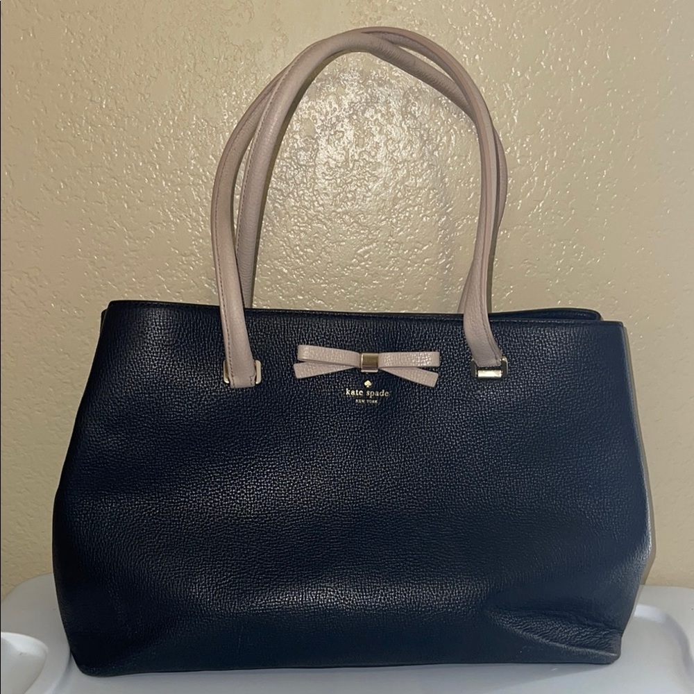 Kate Spade Black and Cream Structured Tote